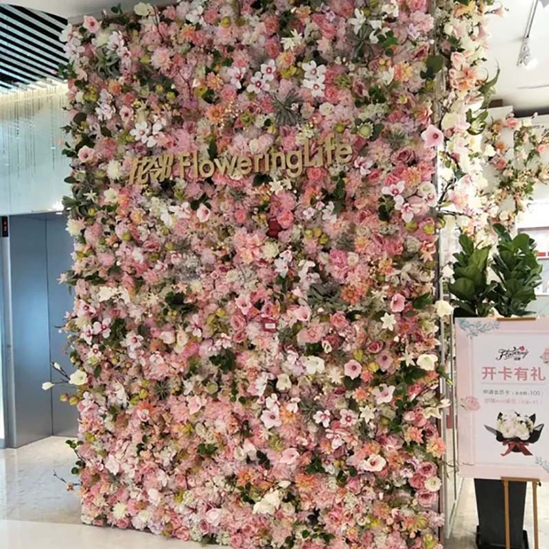 Artificial flower wall background wall rose internet celebrity wall decoration fake flower wall decoration wedding live show window