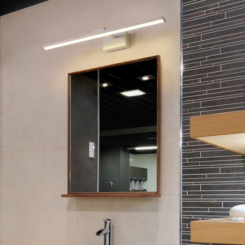 Led mirror headlight bathroom free punch Nordic bathroom mirror cabinet mirror light hotel aisle painting headlight