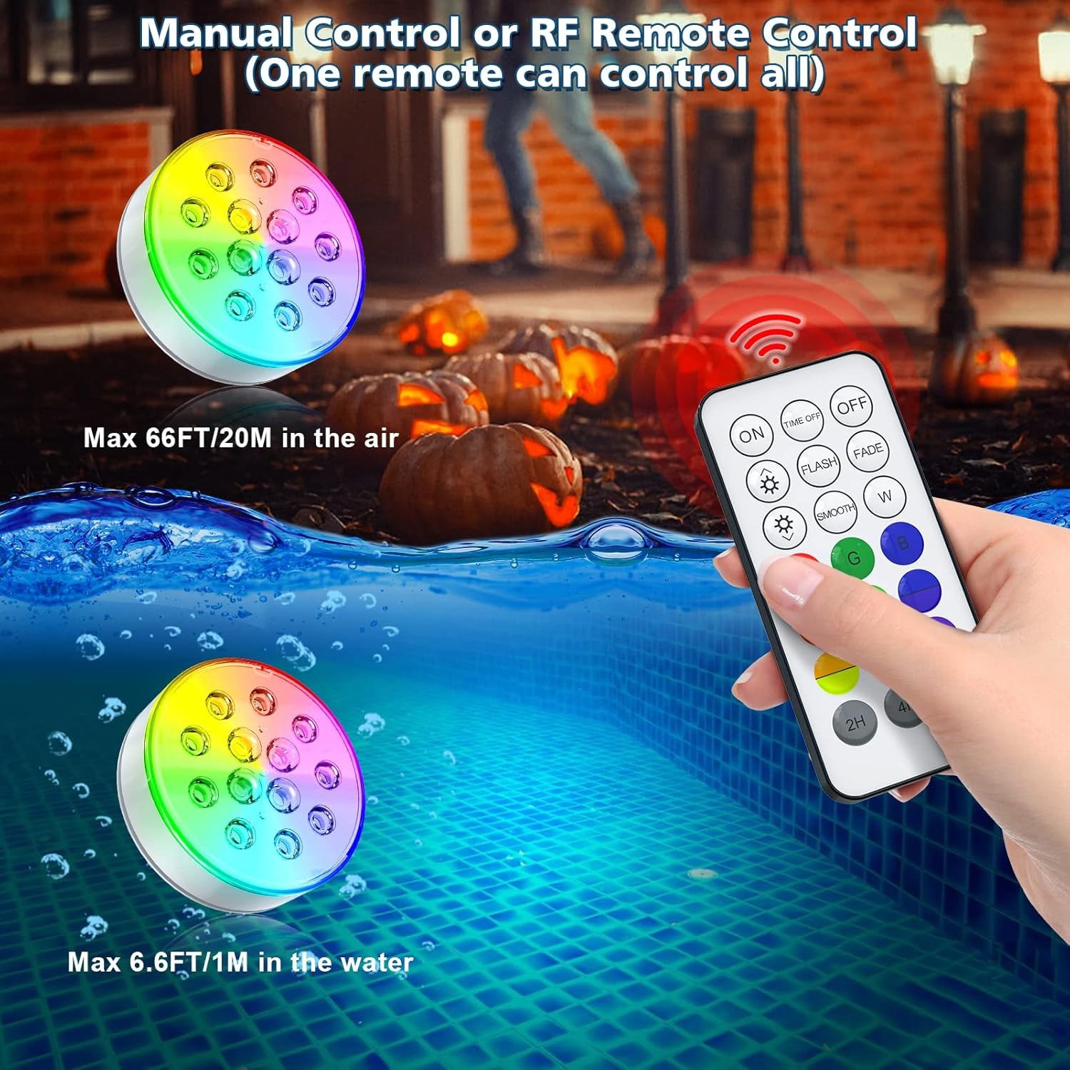 RGB lamp with 3 AAA battery apply for Fish Bath, Bathing Landscape, Fountain Pond, Vase ,swimming pool light