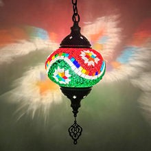 Morocco vintage table lamp bedroom living room restaurant hotel homestay bar Turkish handmade glass table lamp