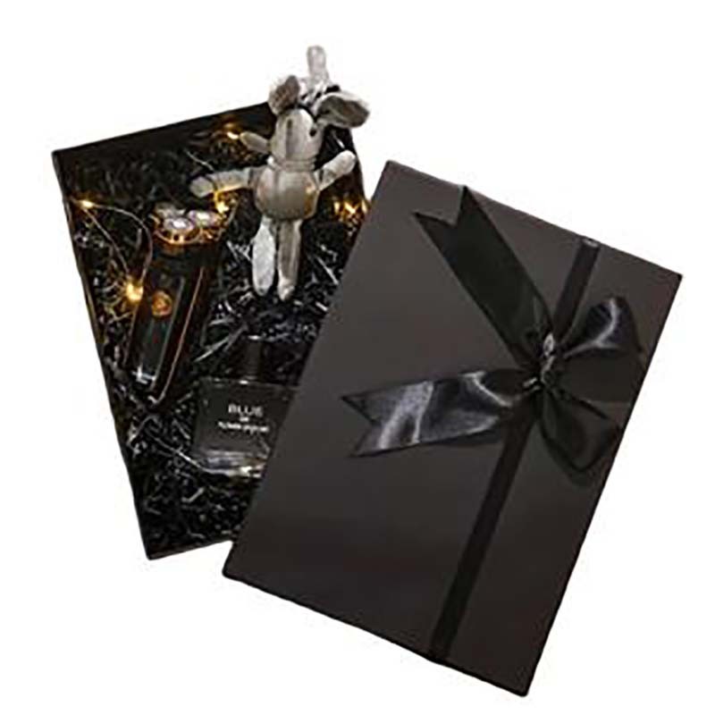 High Quality Small Lid And Base Gift Box Black Packaging Paper Top and Bottom Paperboard Box With Custom Logo