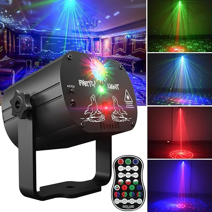Party DJ Lights Remote Control Mini Disco Ball Stage Light Sound USB Plug RGB Led Strobe Lamp For Decor Gift Bar Rave Xmas Show