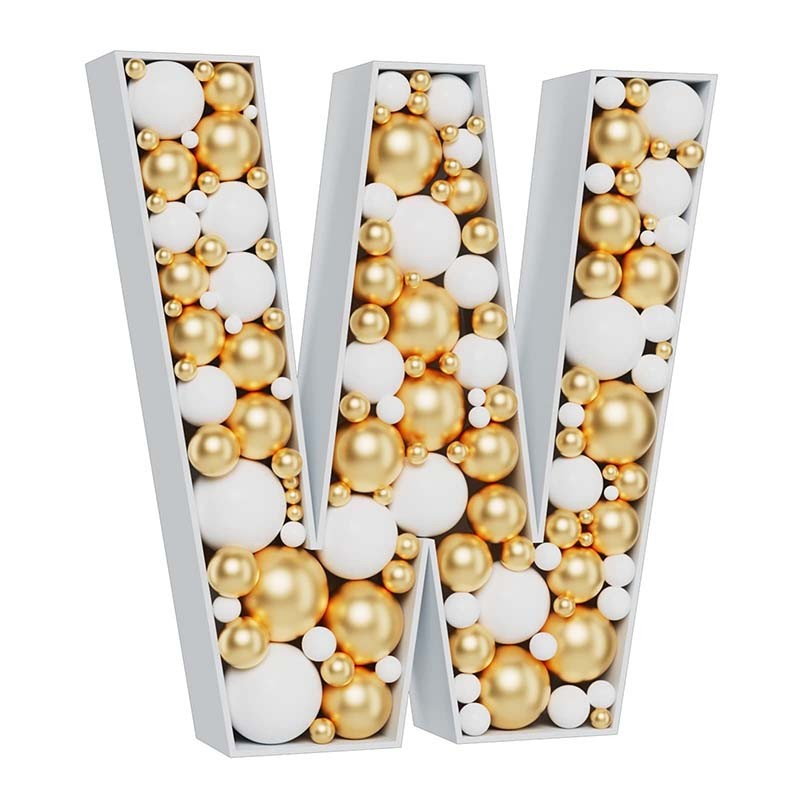 Wedding Party 3D Balloon A-Z Stand Mosaic Marquee Letter Number Birthday Party Letter