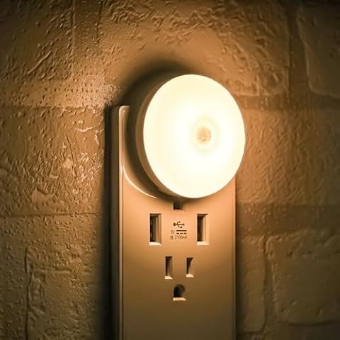 LED Nightlights Dusk to Dawn Sensor Dimmable Decorative Night Lamp Kids LED Bed Lamp Wall Plug Night Lights for Kids Room