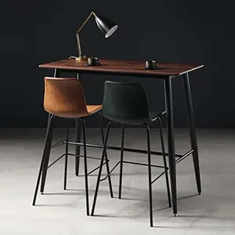Bar Table, Small Kitchen Dining Table, High Top Pub Table, Height Cocktail Table for Living Room Party, Sturdy Metal Frame