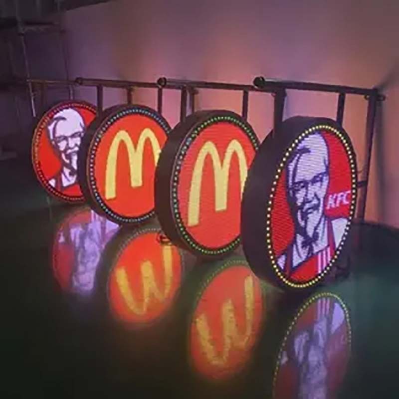 Factory Advertising Outdoor Round Acrylic Light Box Sign 3D Aluminum Frame Custom illuminated Logo Led Light Boxes