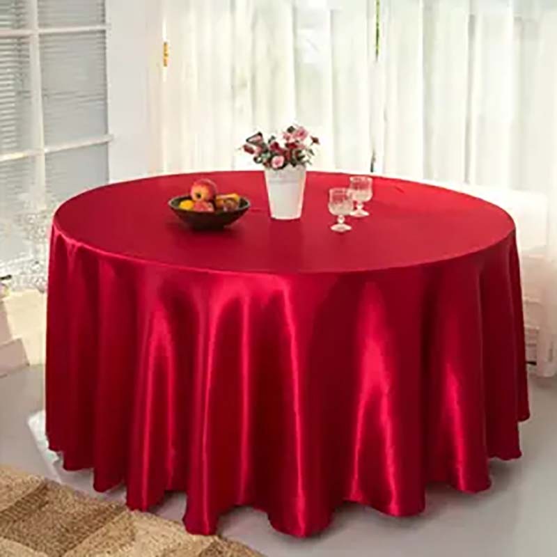 Wholesale Customized Egyptian Silk Hotel Table Cloth,  White Dinning Table Set cover