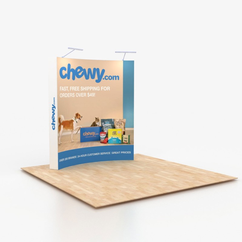 Lynx 10 FT Tension Fabric Pop Up Display - Curved