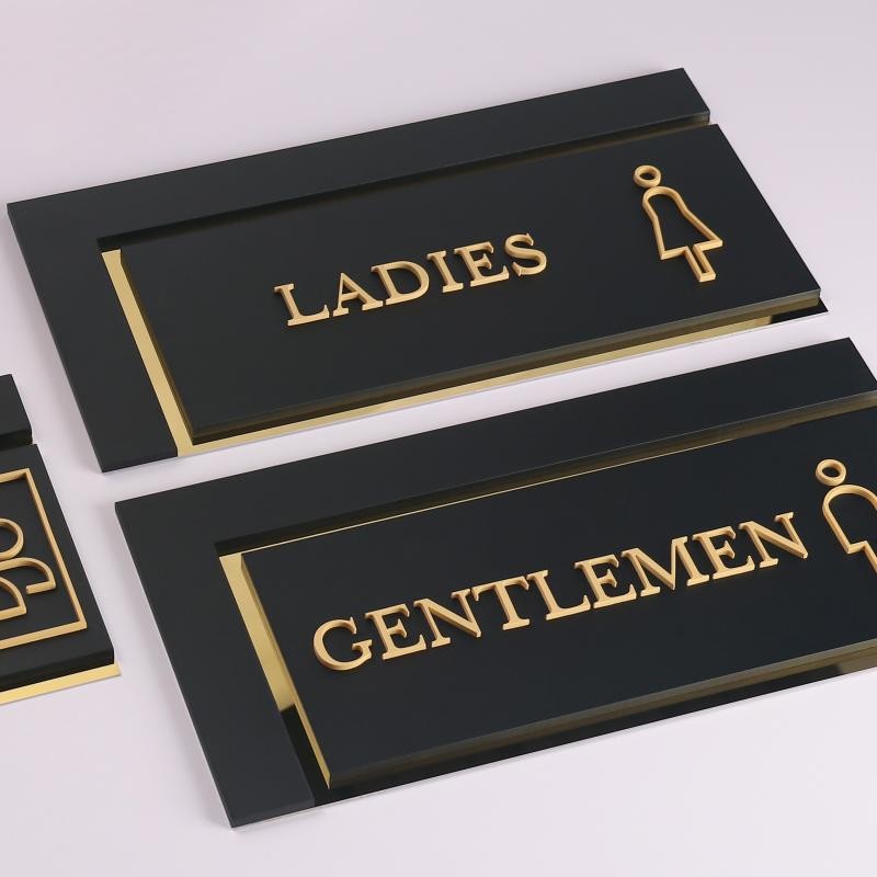 Custom Black Metal Door Sign – Factory Made!