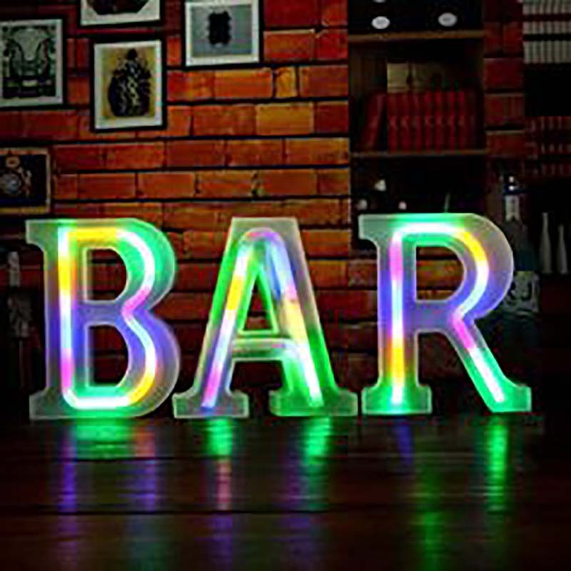 LED Colorful Marquee Letters Lights Party Decor Prop 4ft RGB Line lighting up Numbers for Events Backdrop