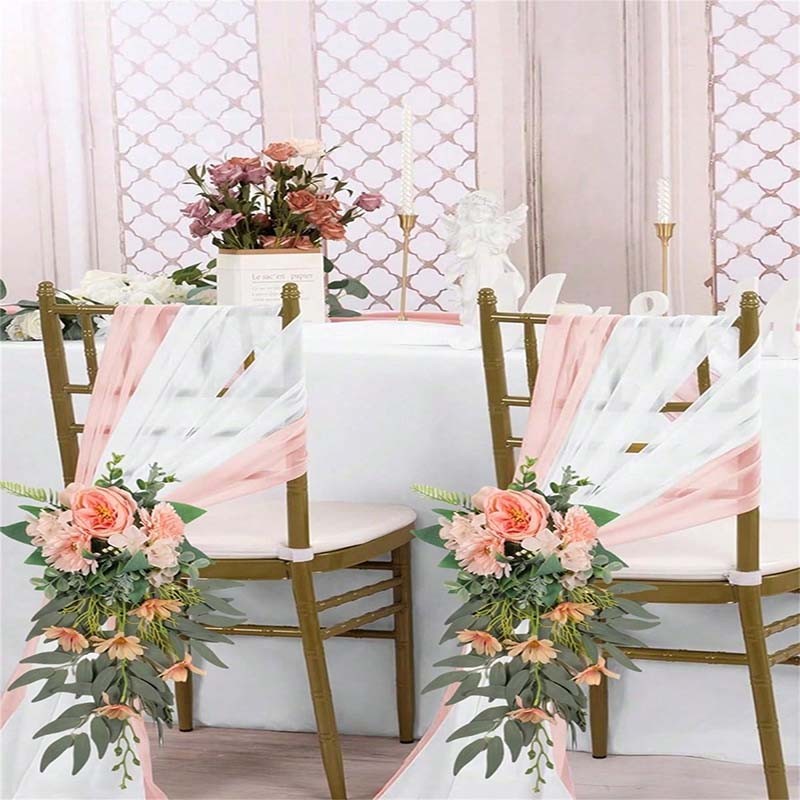 Nice Supplier Ready Made Cheap Table Banner USA Europe Outdoor Window Scarf Voile Curtain Wedding and Home Decoration